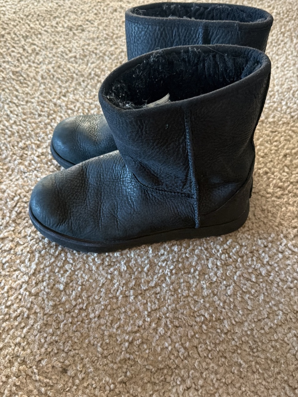 UGG Black Shearling-Lined Short Boots